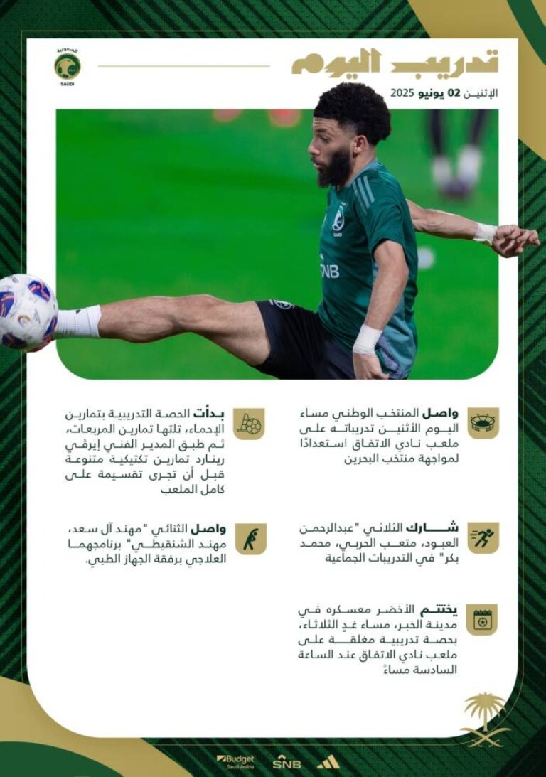الأخضر-يرفع-استعداده-لمواجهة-البحرين-ضمن-تصفيات-كأس-العالم