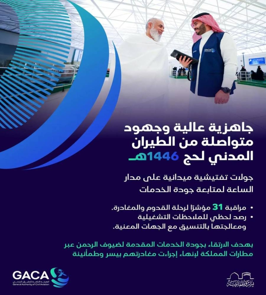 الطيران-المدني-يُخصص-فرقًا-رقابية-لمتابعة-جودة-الخدمات-المقدمة-لضيوف-الرحمن