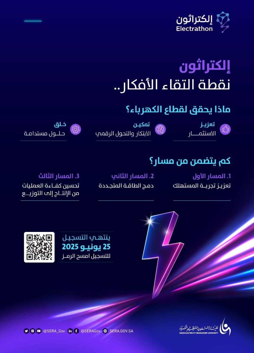 الهيئة-السعودية-لتنظيم-الكهرباء-تعلن-بدء-التسجيل-في-إلكتراثون-2025