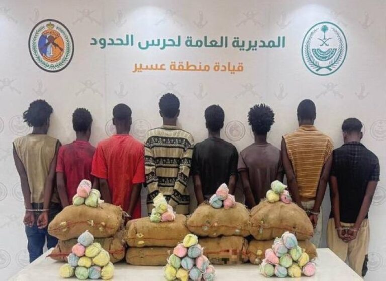 القبض-على-(8)-مخالفين-لتهريبهم-(120)-كجم-من-القات-بـالربوعة
