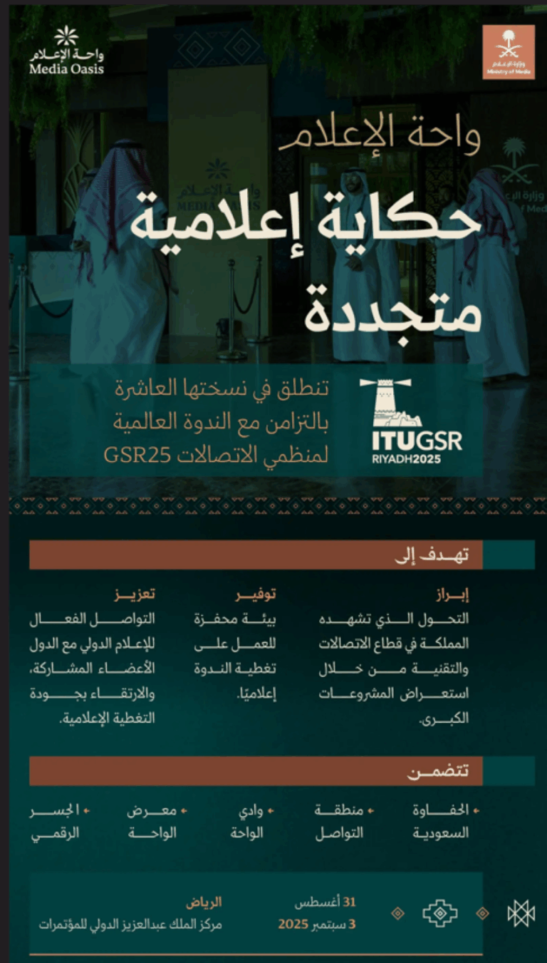 وزارة-الإعلام-تطلق-النسخة-العاشرة-من-واحة-الإعلام-تزامنًا-مع-الندوة-العالمية-لمنظمي-الاتصالات