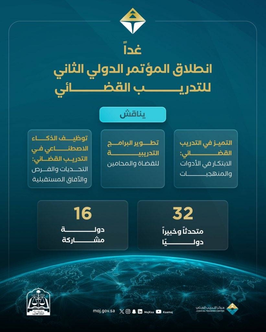 غدًا.-انطلاق-المؤتمر-الدولي-الثاني-للتدريب-القضائي