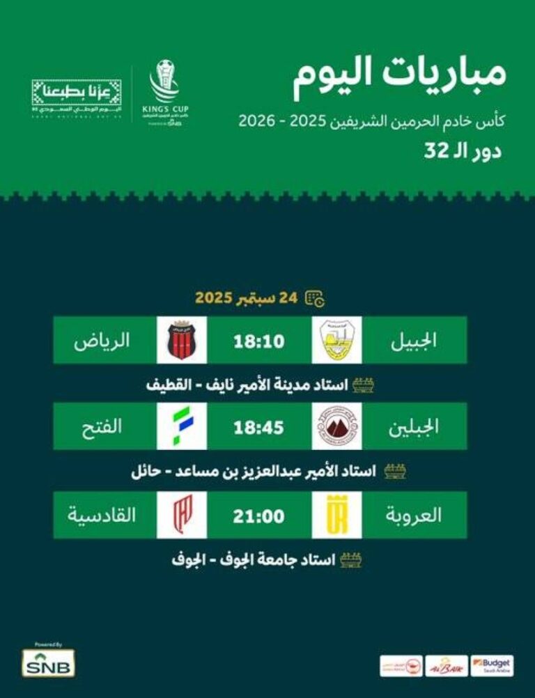اليوم.-ختام-مباريات-الدور-32-في-كأس-خادم-الحرمين-الشريفين
