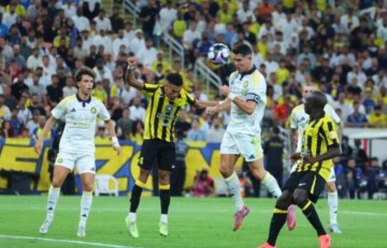 النصر-ينفرد-بصدارة-الدوري-بهدفي-ساديو-ماني-ورونالدو-في-شباك-الإتحاد
