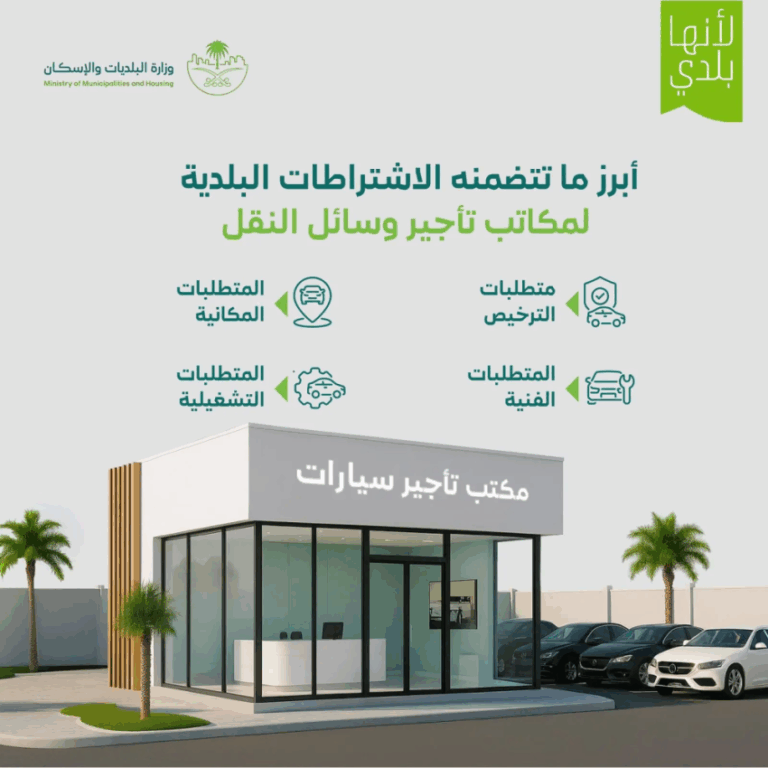 وزارة-البلديات-والإسكان-تُحدّث-الاشتراطات-الفنية-والتنظيمية-لمكاتب-تأجير-وسائل-النقل