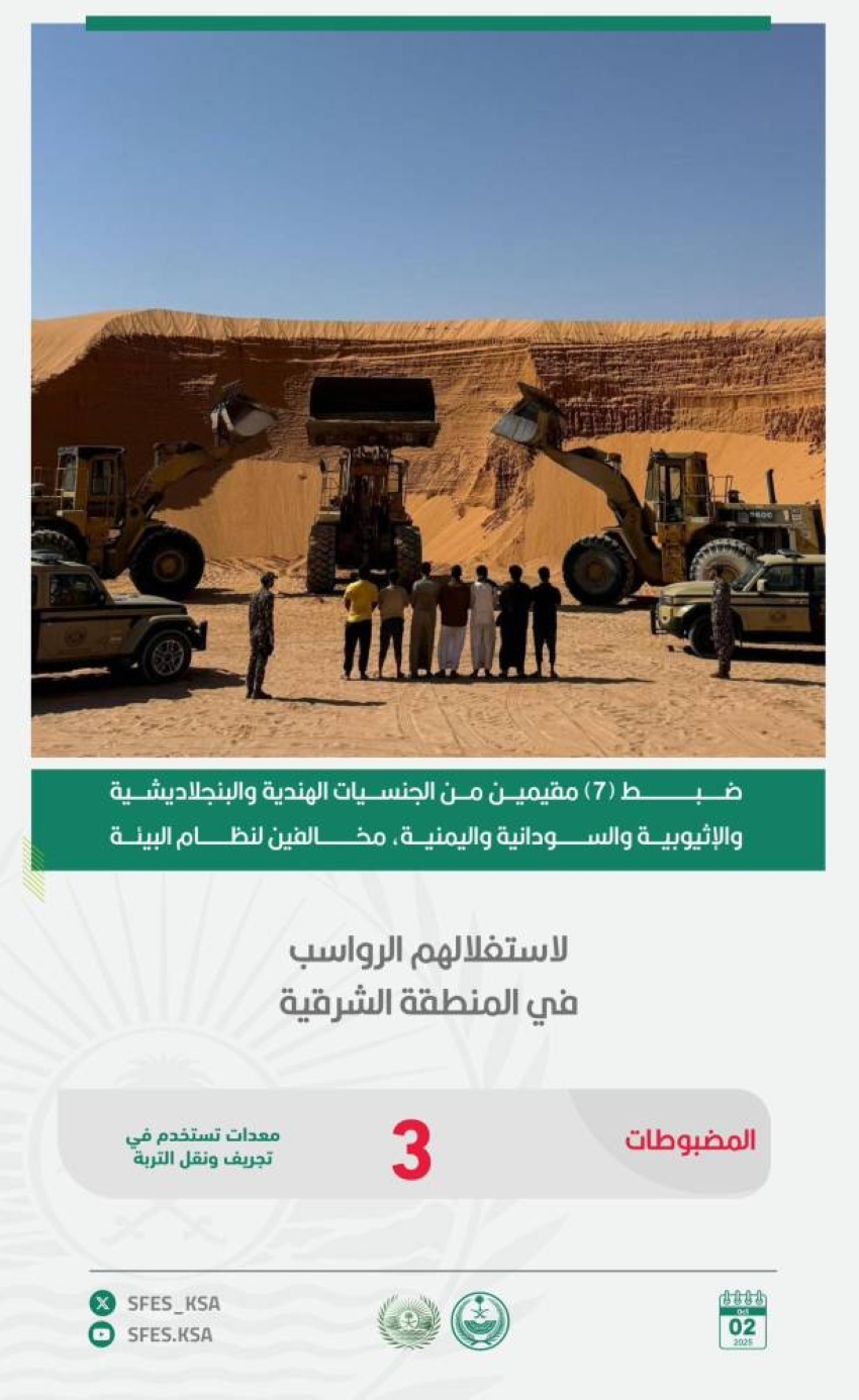 القوات-الخاصة-للأمن-البيئي-تضبط-7-مقيمين-مخالفين-لنظام-البيئة-في-المنطقة-الشرقية