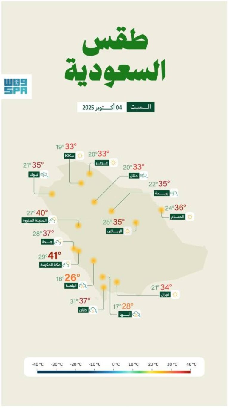 الأرصاد:-أمطار-رعدية-على-مناطق-جازان-وعسير-والباحة-ومكة