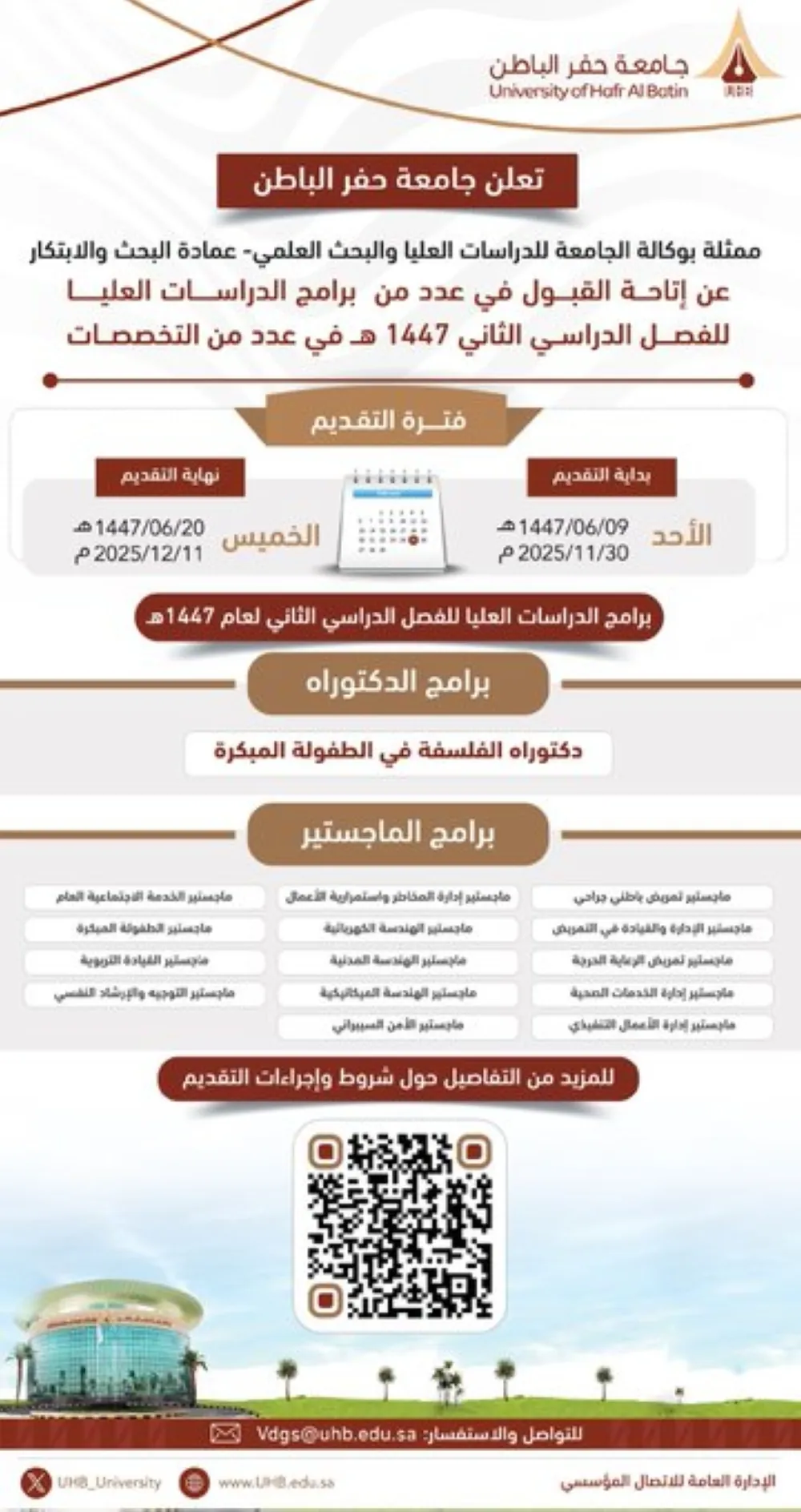 جامعة-حفر-الباطن-تفتح-القبول-للدراسات-العليا.-الموعد-والشروط
