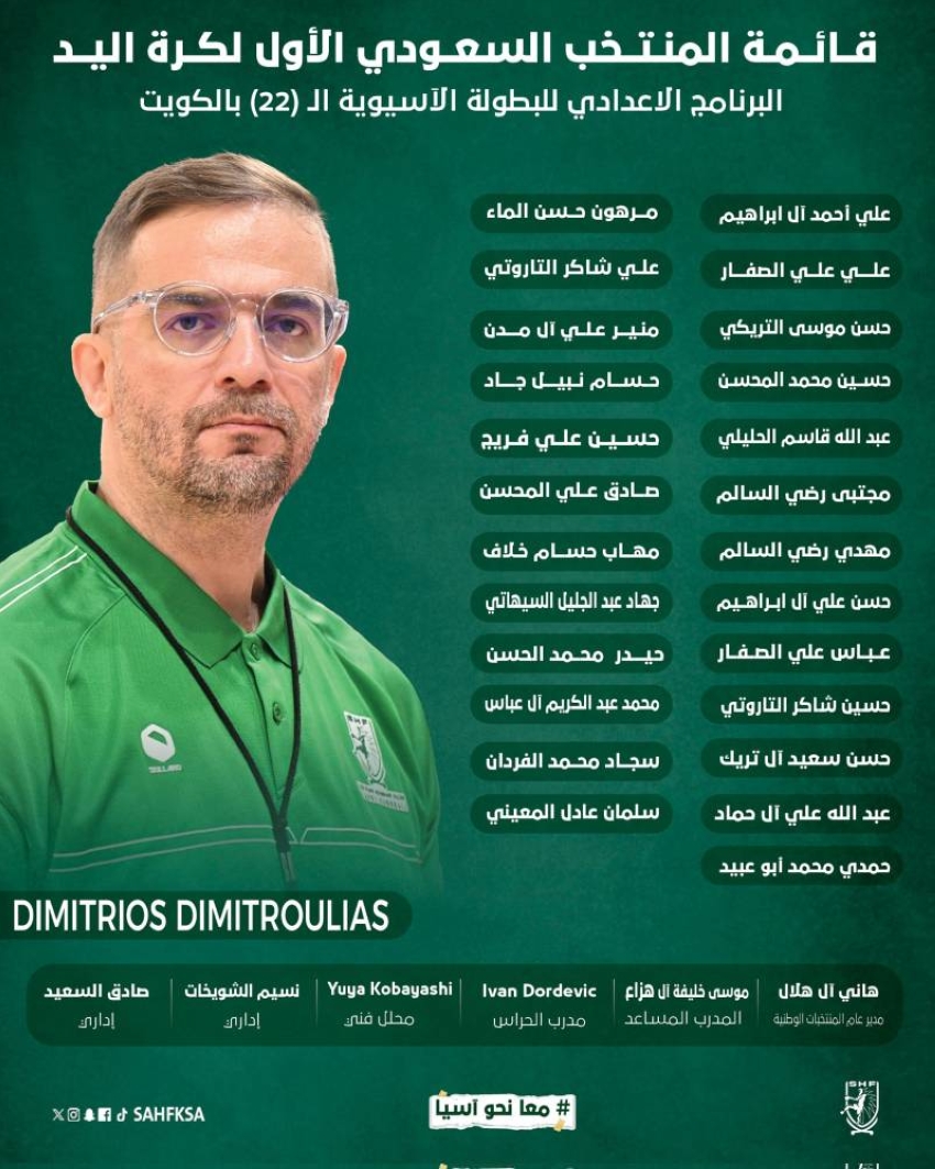 إعلان-قائمة-المنتخب-لكرة-اليد-في-البرنامج-الإعدادي-للبطولة-الآسيوية-الـ-(22)-بالكويت