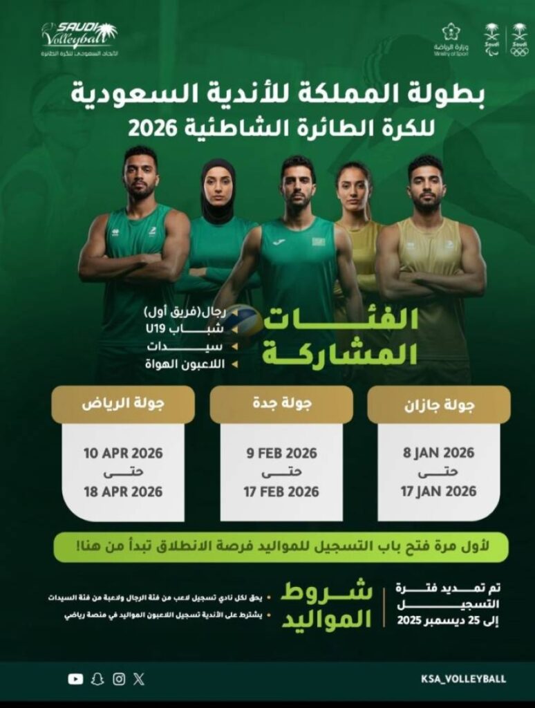 انطلاق-بطولة-المملكة-للأندية-السعودية-للكرة-الشاطئية-بثلاث-محطات