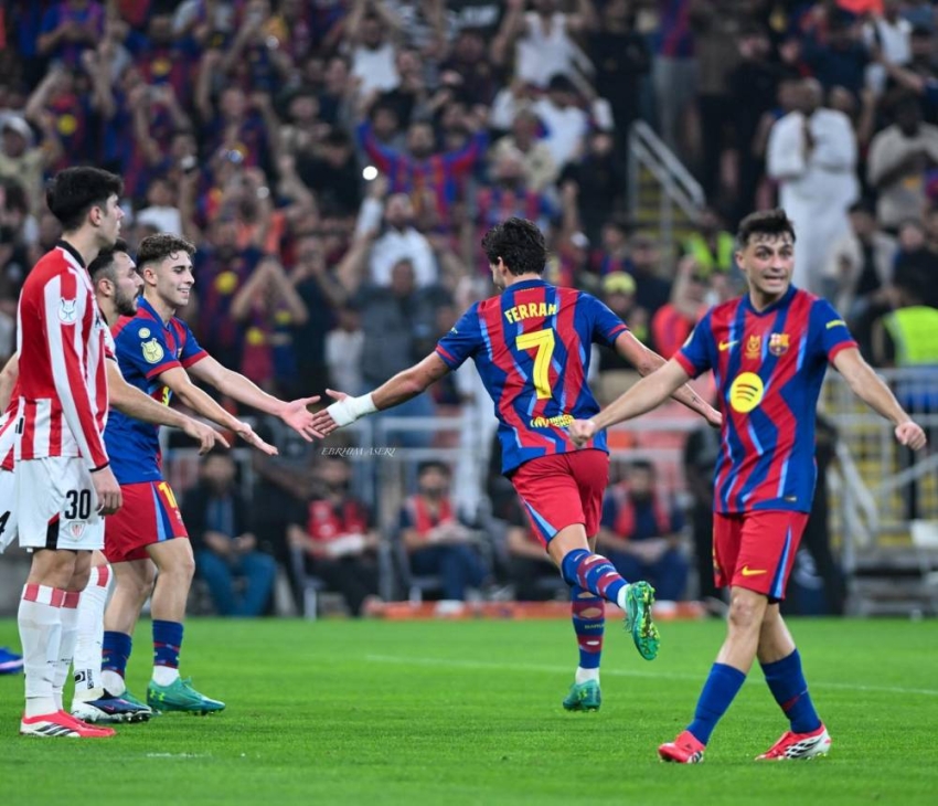 برشلونة-يدك-شباك-بلباو-بخماسية-ويتأهل-لنهائي-السوبر-الإسباني