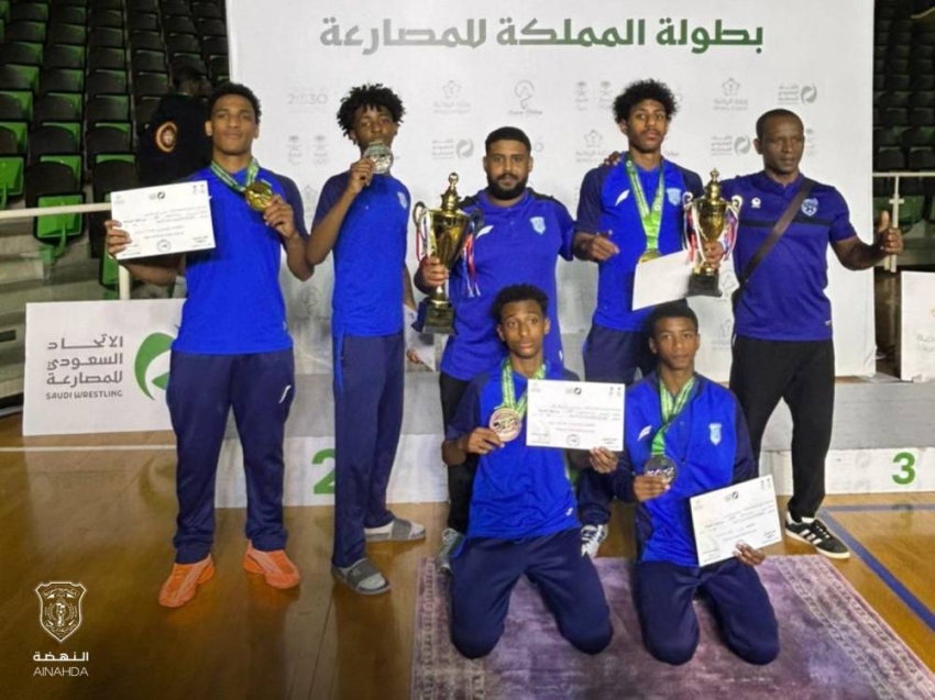 نادي-النهضة-يحقق-المركز-الثاني-في-بطولة-المملكة-للمصارعة-الرومانية