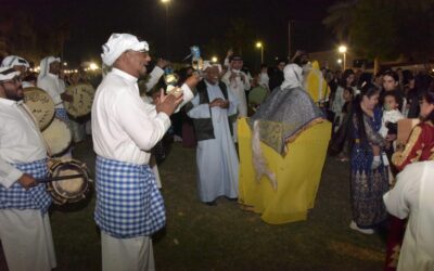 أهازيج وأزياء شعبية.. شاهد كيف أحيا أطفال الظهران ليالي القرقيعان