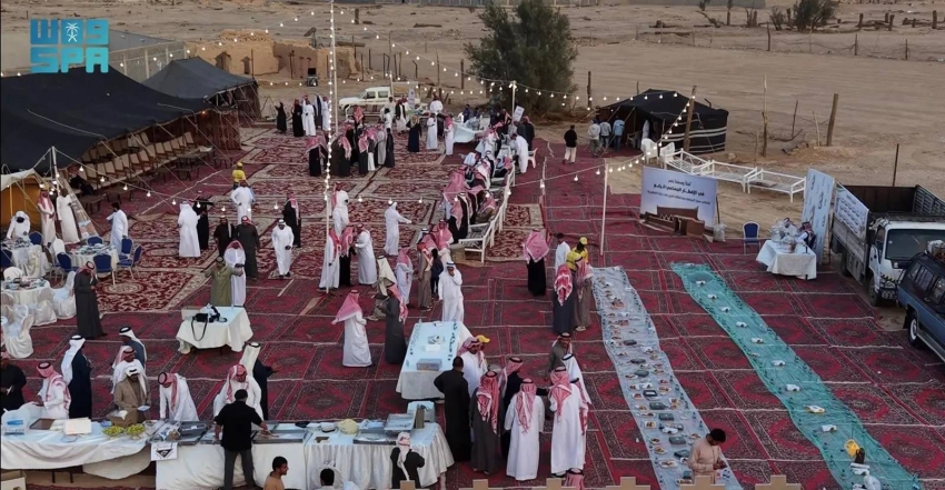 أهالي اليمامة يعيدون إحياء موقع مدرسة ومسجد المطيرية الأثري بإفطار سنوي