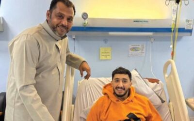 لاعب يد الروضة محمد المطرود يجري عملية الرباط الصليبي