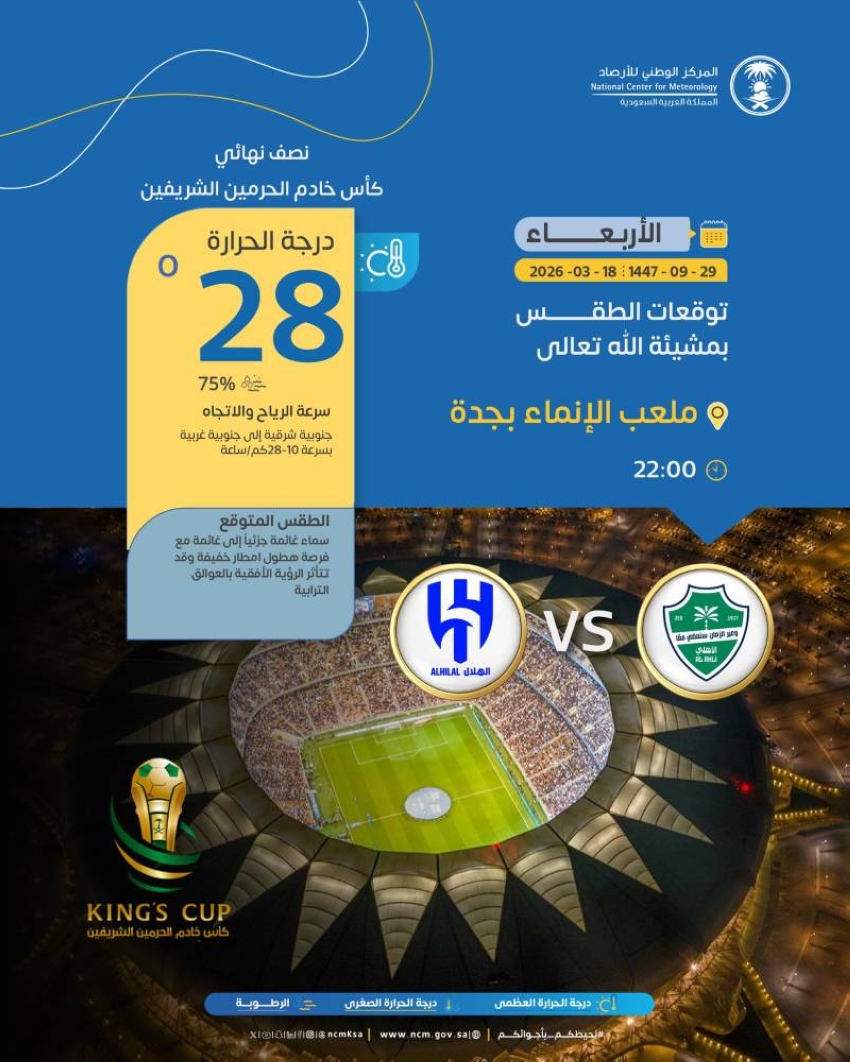 فرصة-هطول-أمطار-خفيفة-على-ملعب-مباراة-الأهلي-والهلال