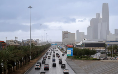 أمطار غزيرة على مدينة الرياض