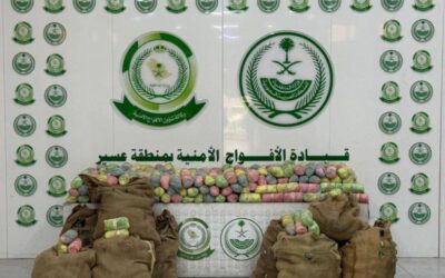 الأفواج الأمنية تُحبط تهريب (168) كيلو جرامًا من القات المخدر