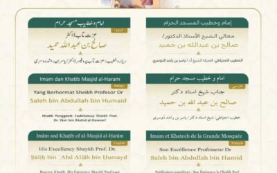 خطيبا الحرمين الشريفين ليوم الجمعة المقبل