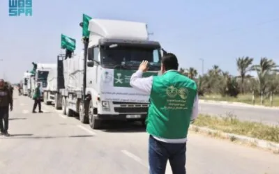 قافلة مساعدات إنسانية جديدة من«سلمان للإغاثة» لقطاع غزة