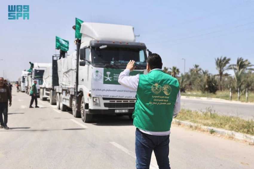 قافلة مساعدات إنسانية جديدة من«سلمان للإغاثة» لقطاع غزة