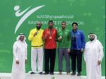 اللاعب إبراهيم نانتومي من نادي تيماء للكاراتيه يحقق الميدالية الفضية