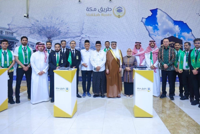 السفير العامودي يتفقّد صالة مبادرة طريق مكة بمطار سوكارنو هاتا بجاكرتا