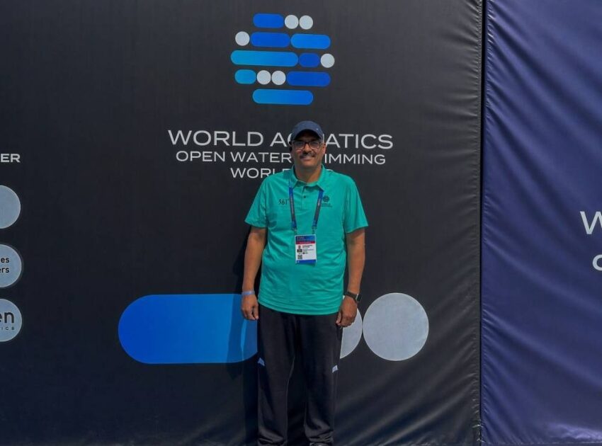 الجوهر ممثلاً عن قارة آسيا كحكم دولي لبطولة العالم للمياه المفتوحة بإسبانيا