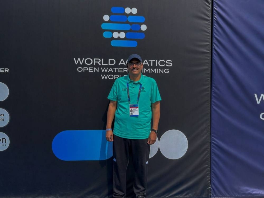 الجوهر ممثلاً عن قارة آسيا كحكم دولي لبطولة العالم للمياه المفتوحة بإسبانيا