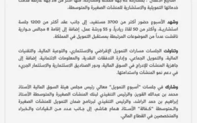 بمشاركة 62 جهة.. منشآت تختتم أسبوع التمويل