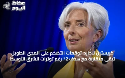 كريستين لاجارد: توقعات التضخم على المدى الطويل تبقى متقاربة مع هدف 2٪ رغم توترات الشرق الأوسط