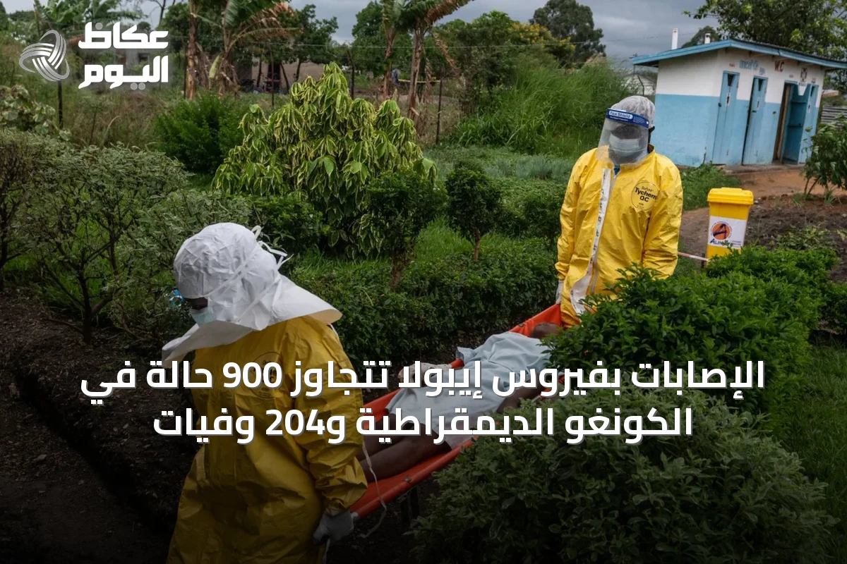 الإصابات بفيروس إيبولا تتجاوز 900 حالة في الكونغو الديمقراطية و204 وفيات