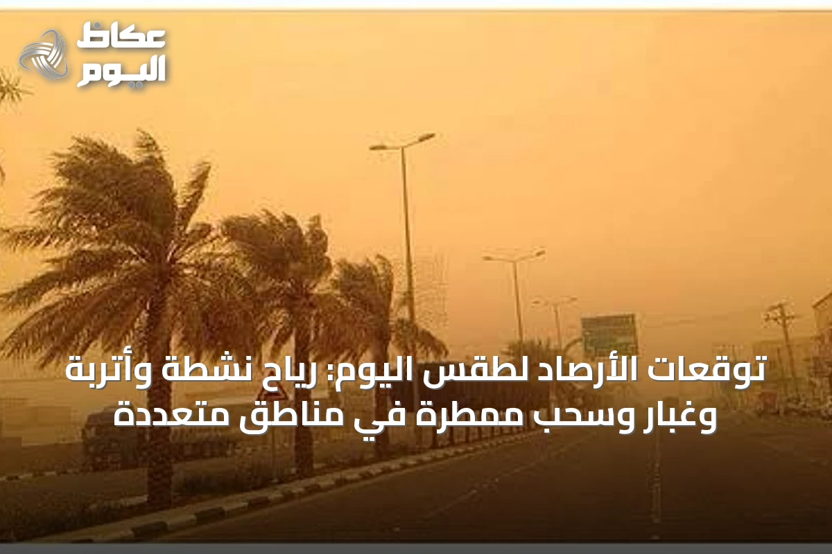 توقعات الأرصاد لطقس اليوم: رياح نشطة وأتربة وغبار وسحب ممطرة في مناطق متعددة