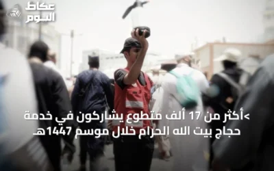 >أكثر من 17 ألف متطوع يشاركون في خدمة حجاج بيت الله الحرام خلال موسم 1447هـ