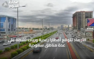 الأرصاد تتوقع أمطارًا رعدية ورياحًا نشطة على عدة مناطق سعودية