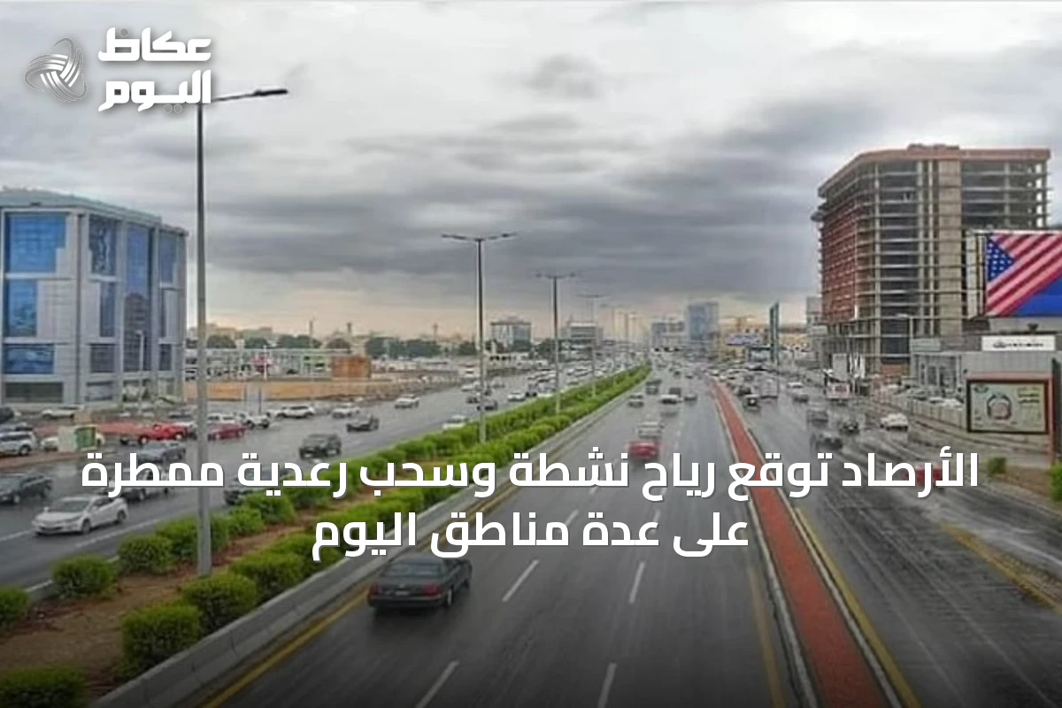 الأرصاد توقع رياح نشطة وسحب رعدية ممطرة على عدة مناطق اليوم
