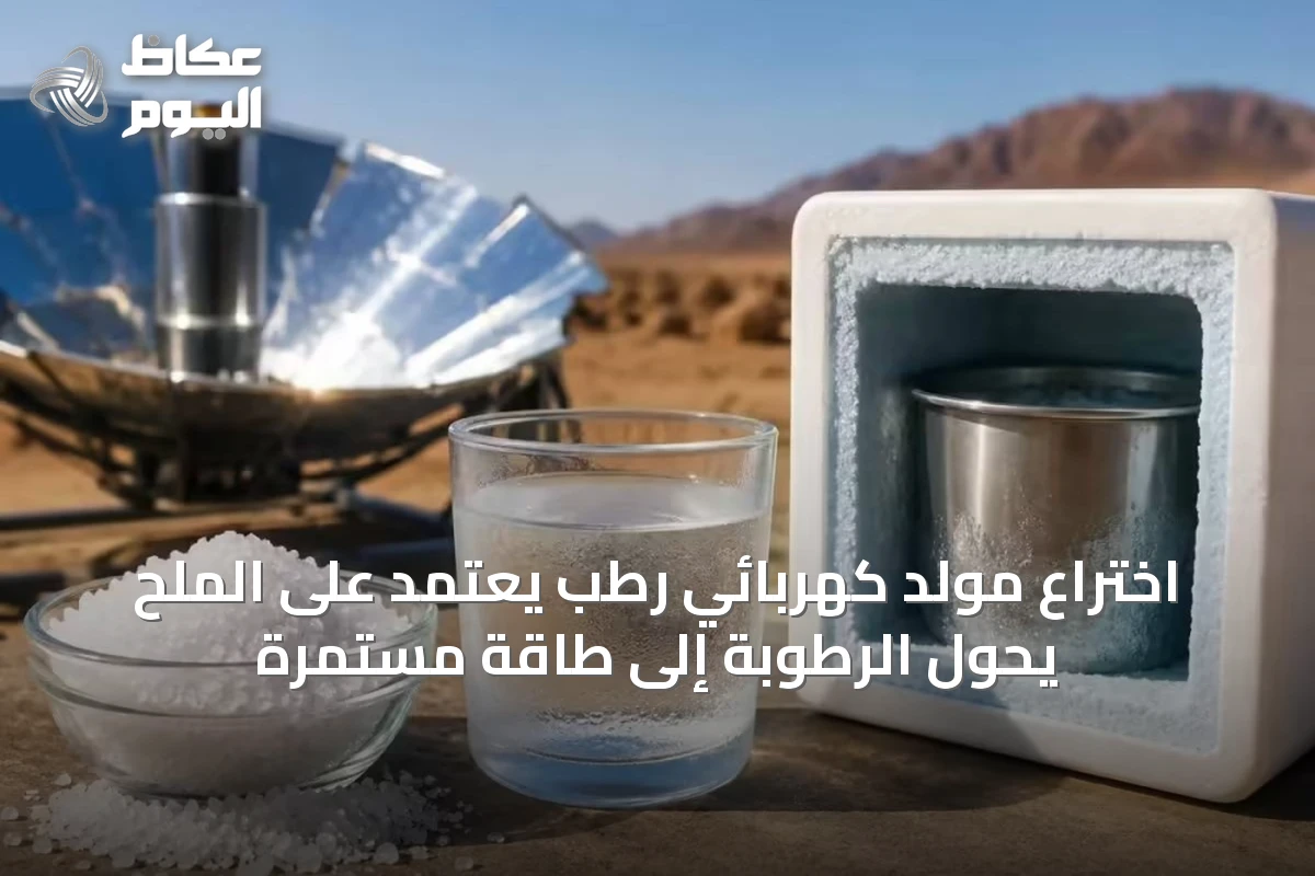 اختراع مولد كهربائي رطب يعتمد على الملح يُحوِّل الرطوبة إلى طاقة مستمرة