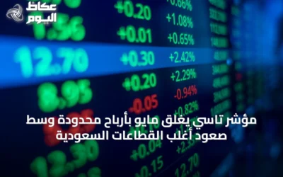 مؤشر تاسي يغلق مايو بأرباح محدودة وسط صعود أغلب القطاعات السعودية