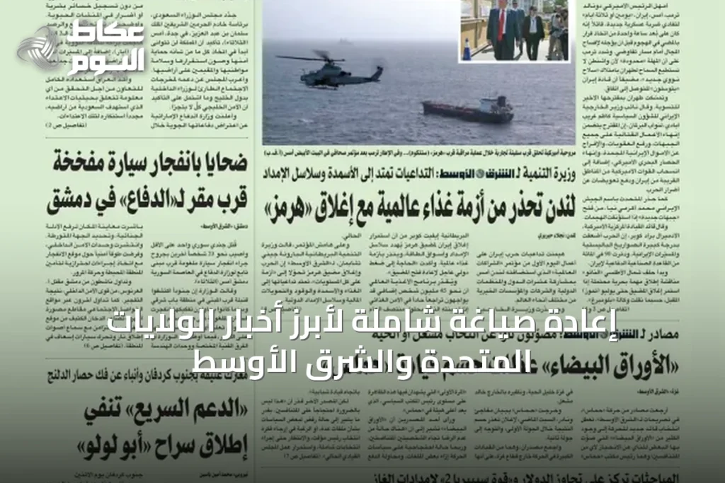 إعادة صياغة شاملة لأبرز أخبار الولايات المتحدة والشرق الأوسط