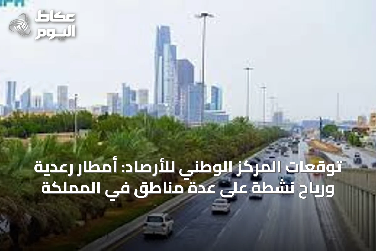 توقعات المركز الوطني للأرصاد: أمطار رعدية ورياح نشطة على عدة مناطق في المملكة