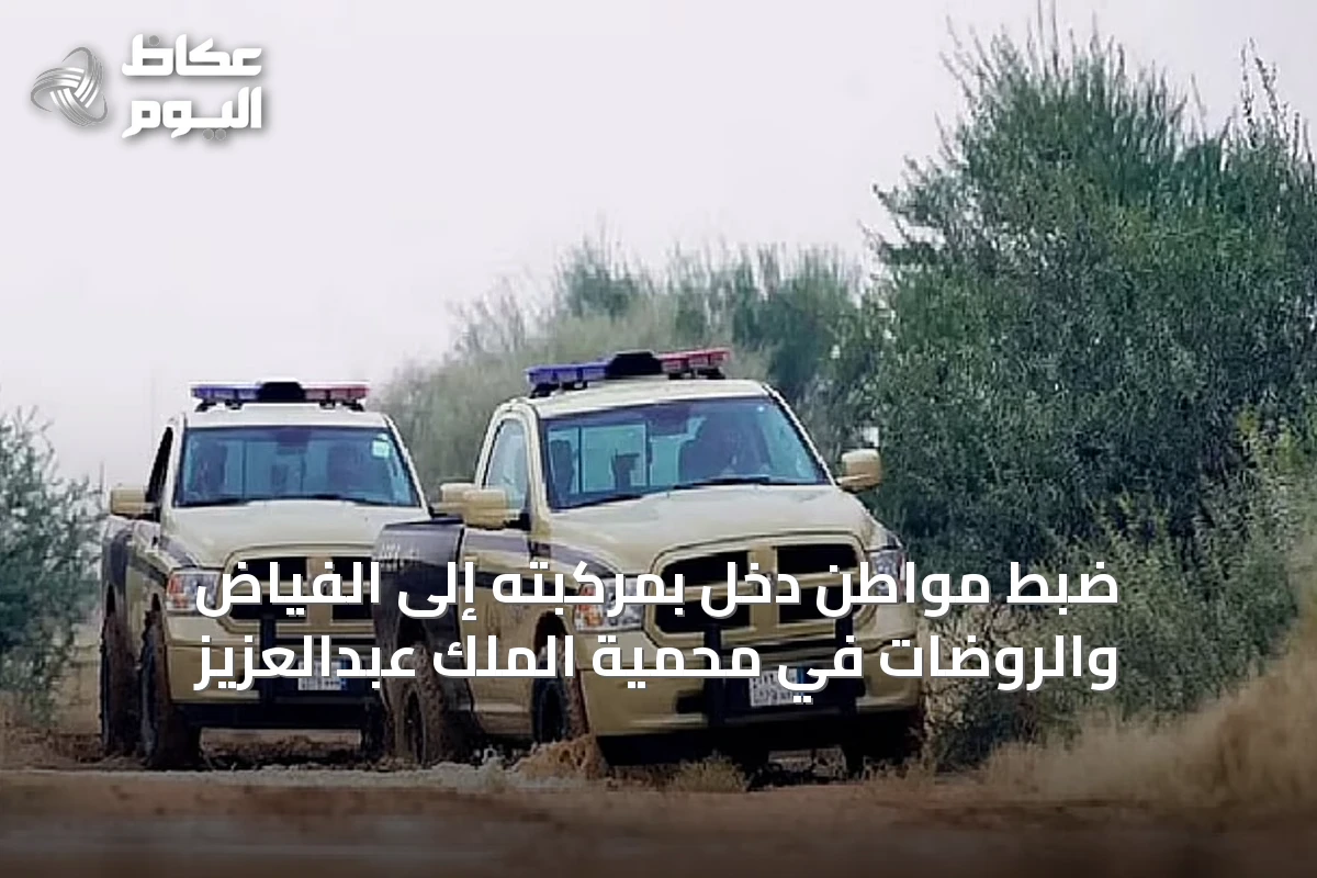 ضبط مواطن دخل بمركبته إلى الفياض والروضات في محمية الملك عبدالعزيز