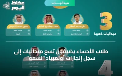 طلاب الأحساء يضيفون تسع ميداليات إلى سجل إنجازات أولمبياد “نسمو”