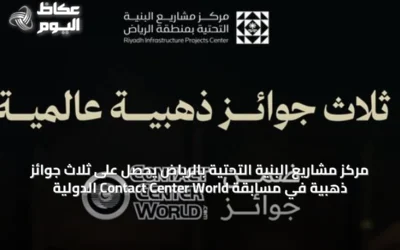 مركز مشاريع البنية التحتية بالرياض يحصل على ثلاث جوائز ذهبية في مسابقة Contact Center World الدولية