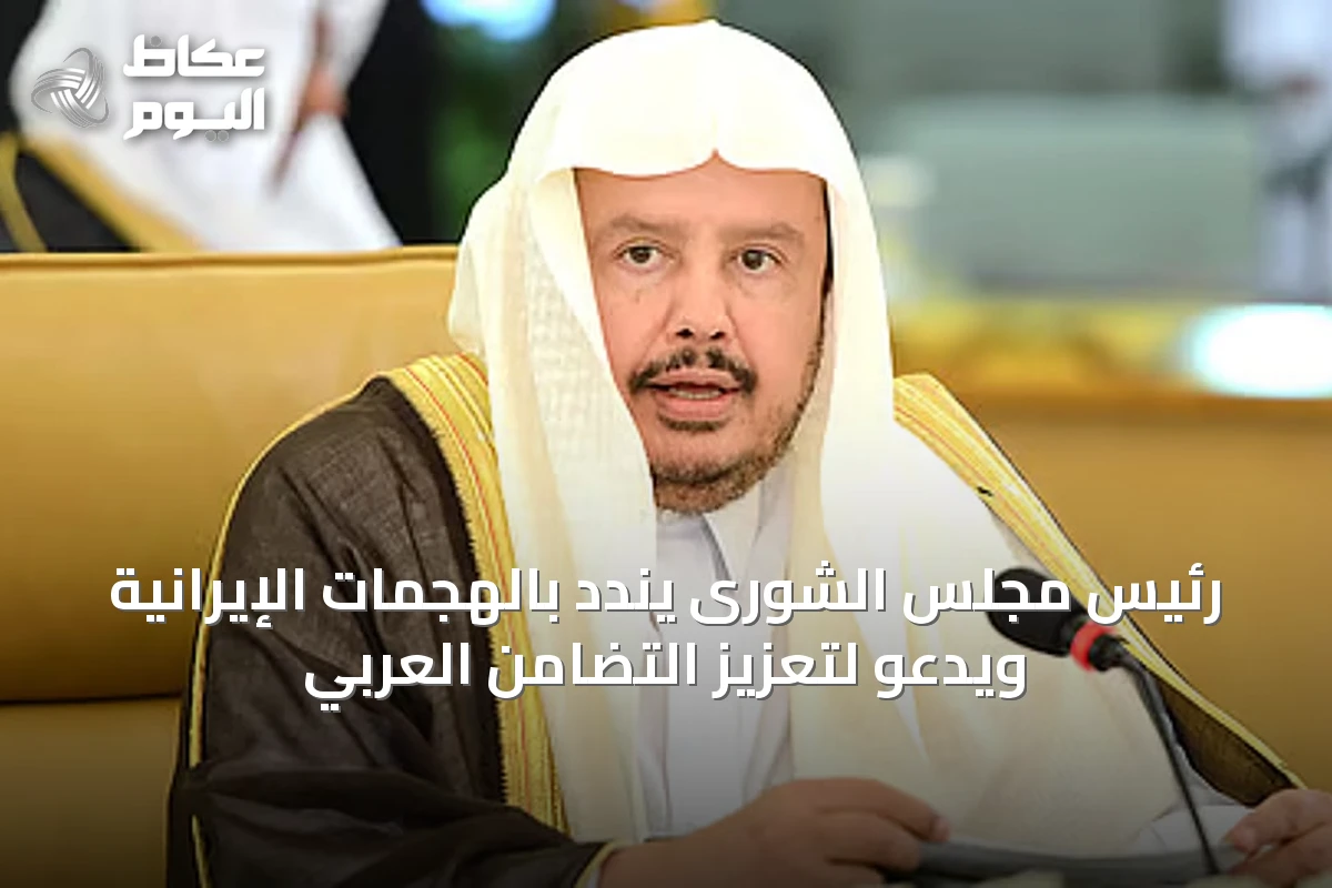 رئيس مجلس الشورى يندد بالهجمات الإيرانية ويدعو لتعزيز التضامن العربي