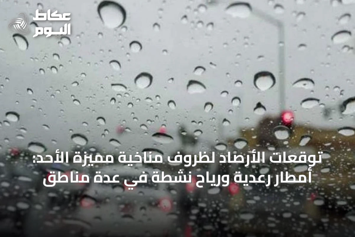 توقعات الأرصاد لظروف مناخية مميزة الأحد: أمطار رعدية ورياح نشطة في عدة مناطق