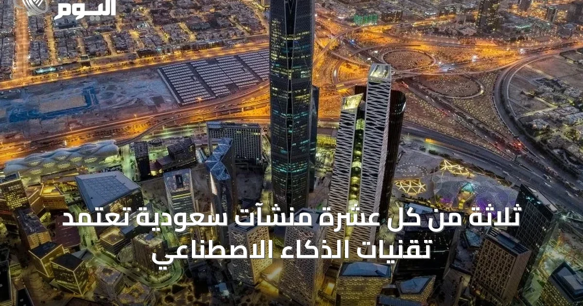 ثلاثة من كل عشرة منشآت سعودية تعتمد تقنيات الذكاء الاصطناعي