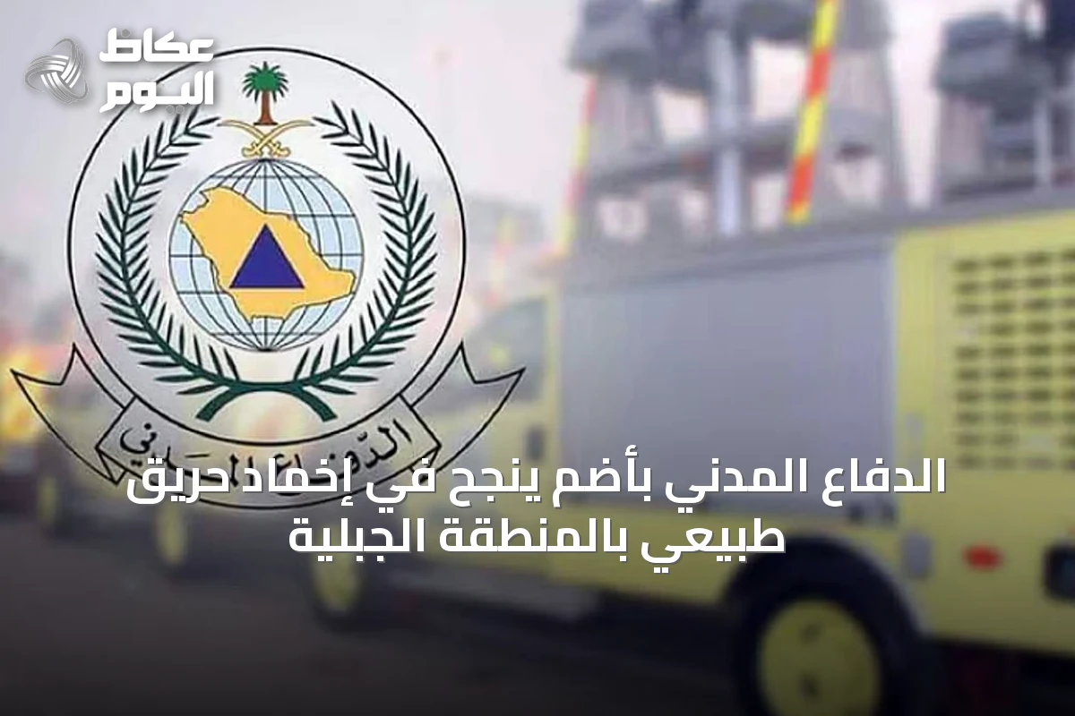 الدفاع المدني بأضم ينجح في إخماد حريق طبيعي بالمنطقة الجبلية