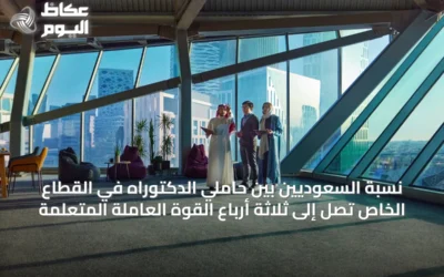 نسبة السعوديين بين حاملي الدكتوراه في القطاع الخاص تصل إلى ثلاثة أرباع القوة العاملة المتعلمة