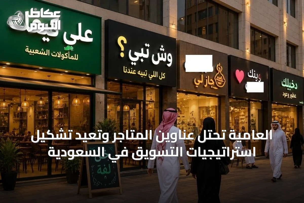 العامية تحتل عناوين المتاجر وتعيد تشكيل استراتيجيات التسويق في السعودية
