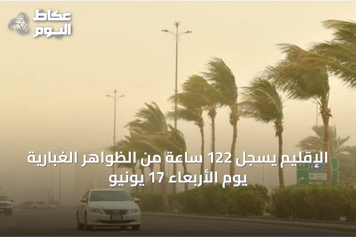 الإقليم يسجل 122 ساعة من الظواهر الغبارية يوم الأربعاء 17 يونيو